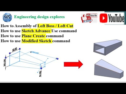Lofted Boss & cut | Industry level design | solidworks part design