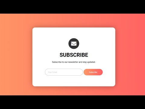 How to Create Subscribe Form With  HTML & CSS