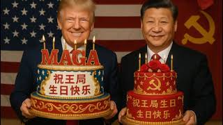 排面：习近平和特朗普祝王局生日快乐！