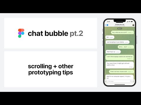Figma tutorial: Chat (message) bubble component pt.2 / Mobile app design