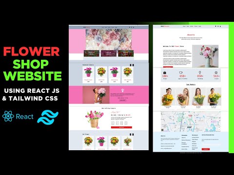 Create a beautiful Flower E-commerce website  With Reactjs Tailwind CSS  React js Ecommerce Tutorial