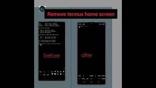 How to remove termux home screen #termux #termuxtutorial #termuxhacking #termuxapp #termuxapp #code
