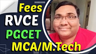 PGCET fees structure 2024|RVCE Bangalore|Pgcet mca fees|pgcet mtech fees|Pgcet 2024 fee structure