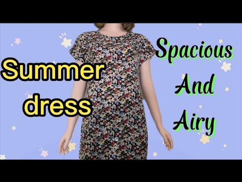 How to sew a summer dress, one-piece, one-piece. Simple - Save money