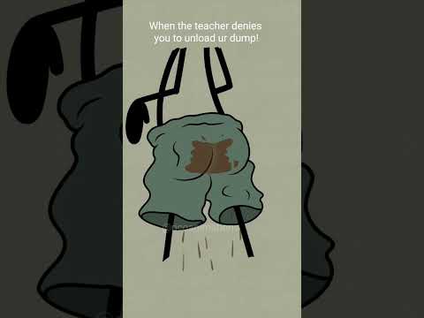 When the teacher denies you to take a dump! 🤣 (4k memes) #funny #shorts