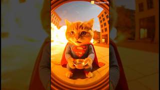 Do you like Superman? No, It's Supercat #ai #aicat #superman #viralvideo #catsofyoutube #supaworkai