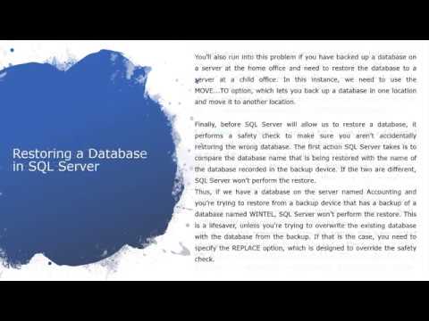 Restoring a Database in SQL Server #sqlserveradministrator