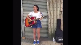 14歳の幾田りら/ikura YOASOBI 路上ライブ ヒカリへ/miwa (cover) 2015年8月2日 14-year-old