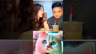 lipstick strow 🥴 #cat #funny #trending #newshorts