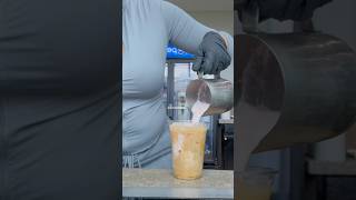 asmr ☕️  strawberry caramel ice coffee𓂃۶ৎ #asmr #asmrsounds #asmrvideo #asmrcoffee #coffee #barista