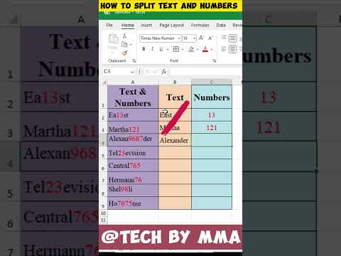 How To Split Text and Numbers in MS Excel | Splitting Text and Numbers - Quick Tutorial #excel