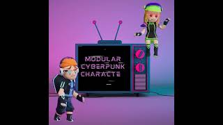 Get your groove on with Modular 3D Cyberpunk Characters💥 #Unity3D #GameDev #IndieDev #GameAssets