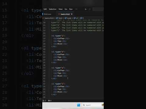 Ordered List in HTML || Web Development Tutorials Day -9 #tutorial #programming #webdevelopment