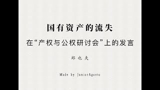 【专栏】郑也夫：国有资产的流失——在“产权与公权研讨会”上的发言
