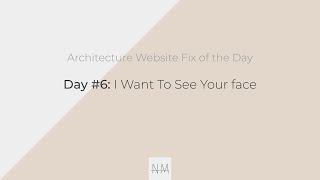 Architecture Website Fix: Day 6 of 30