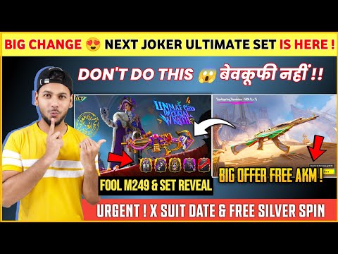 URGENT 😱 Next Joker Ultimate Outfit Here | Free Upgrade Akm Trick | New Ultimate Crate Opening