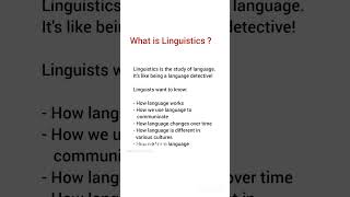 What is linguistics ? #bsenglish #linguistics