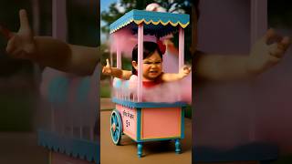 Chhoti Bachchi Selling Cotton candy. #ai #monkey #shorts