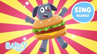 Burger Dog! 🍔 🎤 | FULL SONG | Bluey Sing-Along Lyric Video 💙 | Bluey