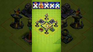 Every Defense Vs Other Hero's | #coc #defence #shorts