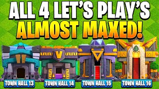 All 4 Accounts Are Almost MAXED?! Let’s Finish Strong! (TH13–TH16)