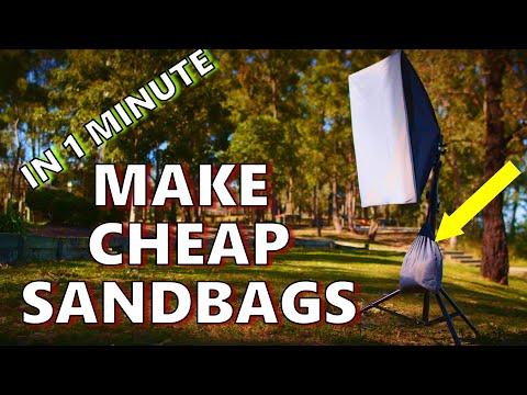 How to make cheap sandbags for light stands under $3 - #shorts