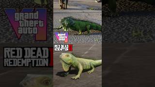 Animals in GTA 6 vs RDR2 - Iguana, Raccoon, Seagull