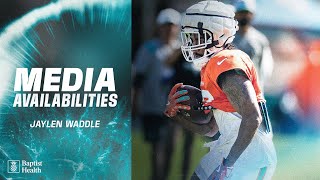 Jaylen Waddle meets with the media | Miami Dolphins