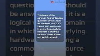 Azure Interview Questions: Explain the fault domain #shorts #azureinterviewquestions