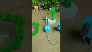 Mini hand pump project water with supply motor drinks for sheep hippo farm #waterpump #shorts #338