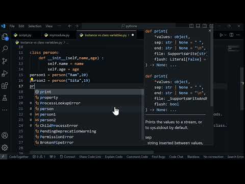 Instance vs class variables || PYTHON
