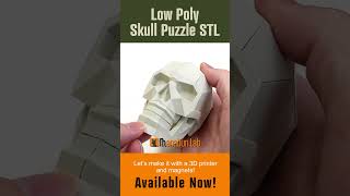 Low Poly Skull Puzzle #toys #puzzle #3dprinting #3dprint #diy #magnet #stl #cults3d  #animals