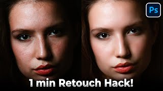 Photoshop 1 min Skin Retouch HACK!