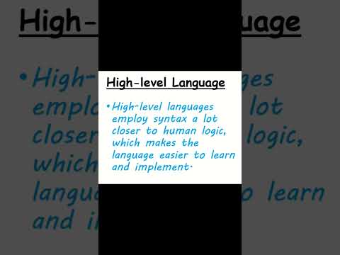 What is a High-Level Language? Simplified for Beginners! #Programming #CodingBasics #LearnToCode