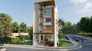 COMMERCIAL BUILDING ELEVATION WALKTHROUGH #MACHILIPATNAM #DESIGN EYE ARCHITECTS
