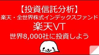 【投資信託分析】楽天・全世界株式インデックスファンド（楽天VT）【初心者向け】で世界8,000社に投資しよう