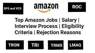 Amazon Jobs interview Rounds, Salary, Elimination Round for ROC, TRMS, TRON, TRI, SPS, VCS, CMT
