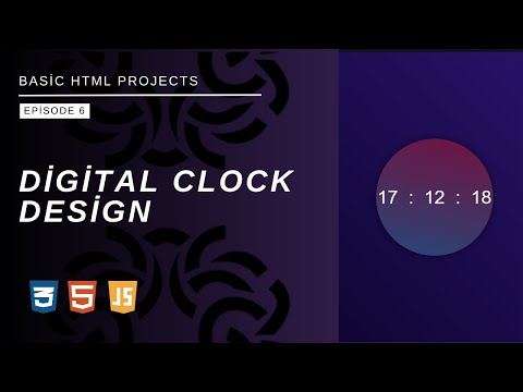 How to Design Your Own Digital Clock with HTML, CSS and JavaScript #6 #html #css #javascript