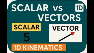 Scalar vs Vectors  1D Kinematics Basics Explained for Beginners