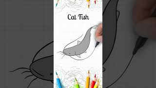 Draw Cat Fish | Easy drawing | #drawings #shorts