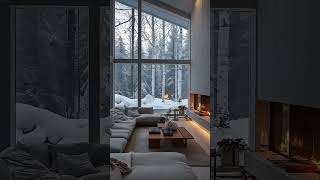 Winter season #cozyescape #winter #snow #shorts #livingroom