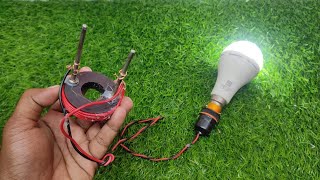 How Electric Free Energy Generator 100% Using Magnet & Light Bulbs 240v