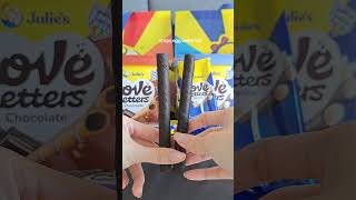 #julie #loveletters #waferrolls #myfoodie 🖤🤍