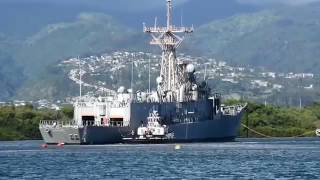 2016環太演習派里級巡防艦查許號攻沉演習 從影片看來，台灣買的同型派里級巡防艦其實相當堅固，不動姿勢下，仍經得起數枚飛彈及魚雷的攻擊，至少還十分耐打。
