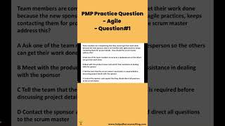 PMP Practice Question - Agile - Question#1 | KalpaTharu Consulting