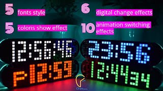 CFun DS3231 High Accuracy Multifunction LED Dot Matrix Animation Effects Clock DIY Kit