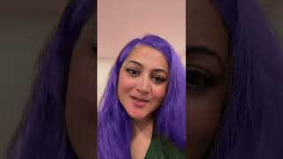 Woman with Purple Hair Sings a Song#purplehair #singing #musiclover #catchytune