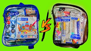 Unboxing DOMS Stationery📚, Namix Kit VS Junior Art Kit, School Bag, Comparison 