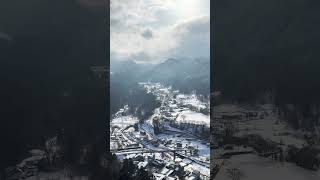 Japan Village Snow View from Yamagata Temple