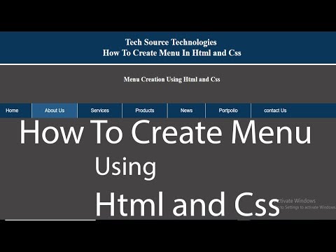 How To Create Menu In Html and Css | Menu Creation Using Html Css